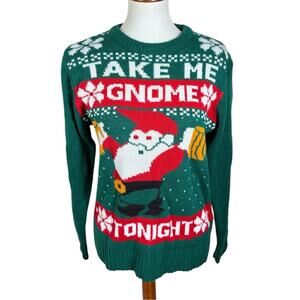 American Stitch Sweaters Take Me Gnome Ugly Christmas Pullover Sweater Size L